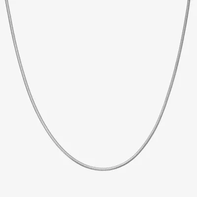 Sterling Silver 18 Inch Solid Snake Chain Necklace