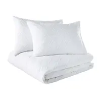 CHF Solid Ogee Duvet Cover Set