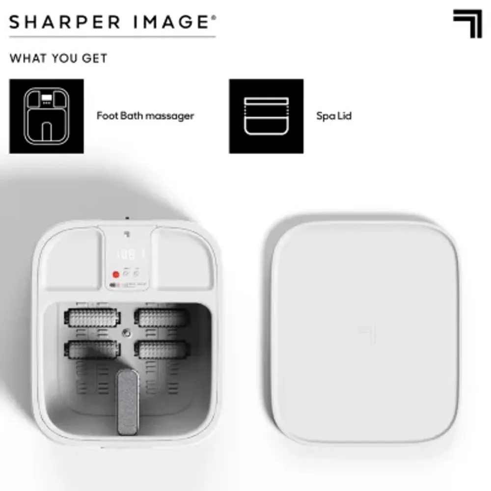 Sharper Image® Foot Bath, Heated Spa with Massage Rollers & LED Display