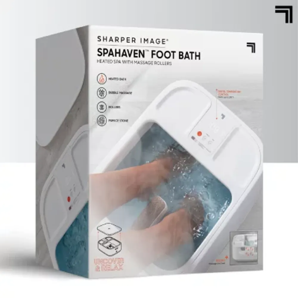 Sharper Image® Foot Bath, Heated Spa with Massage Rollers & LED Display