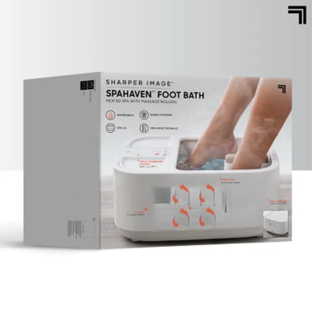 Sharper Image® Foot Bath, Heated Spa with Massage Rollers & LED Display