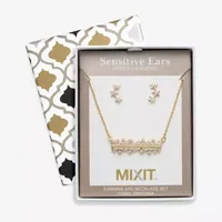 Mixit Hypoallergenic 2-pc. Stainless Steel Bar Star Jewelry Set