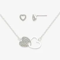 Mixit Hypoallergenic 2-pc. Stainless Steel Heart Jewelry Set
