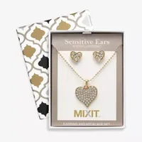 Mixit Hypoallergenic 2-pc. Stainless Steel Heart Jewelry Set