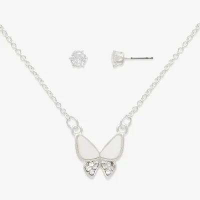 Mixit Hypoallergenic 2-pc. Stainless Steel Butterfly Jewelry Set