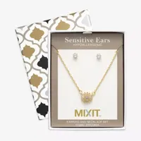 Mixit Hypoallergenic 2-pc. Stainless Steel Sunburst Jewelry Set