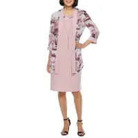 R & M Richards Womens Floral Jacket Dress