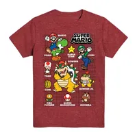 Little & Big Boys Crew Neck Short Sleeve Super Mario Graphic T-Shirt