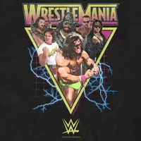 Mens Crew Neck Short Sleeve Regular Fit WrestleMania Graphic T-Shirt