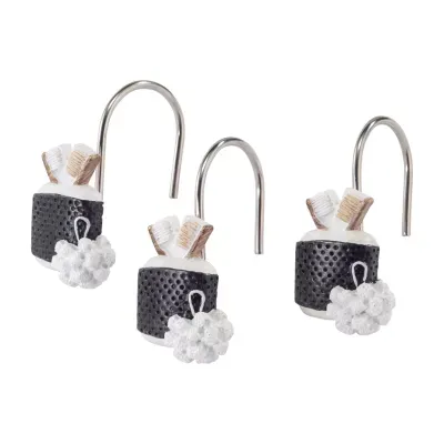 Avanti Bath Icons Shower Curtain Hooks