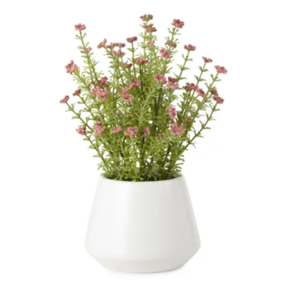 Linden Street 12" Pink Wildflower Artificial Plant