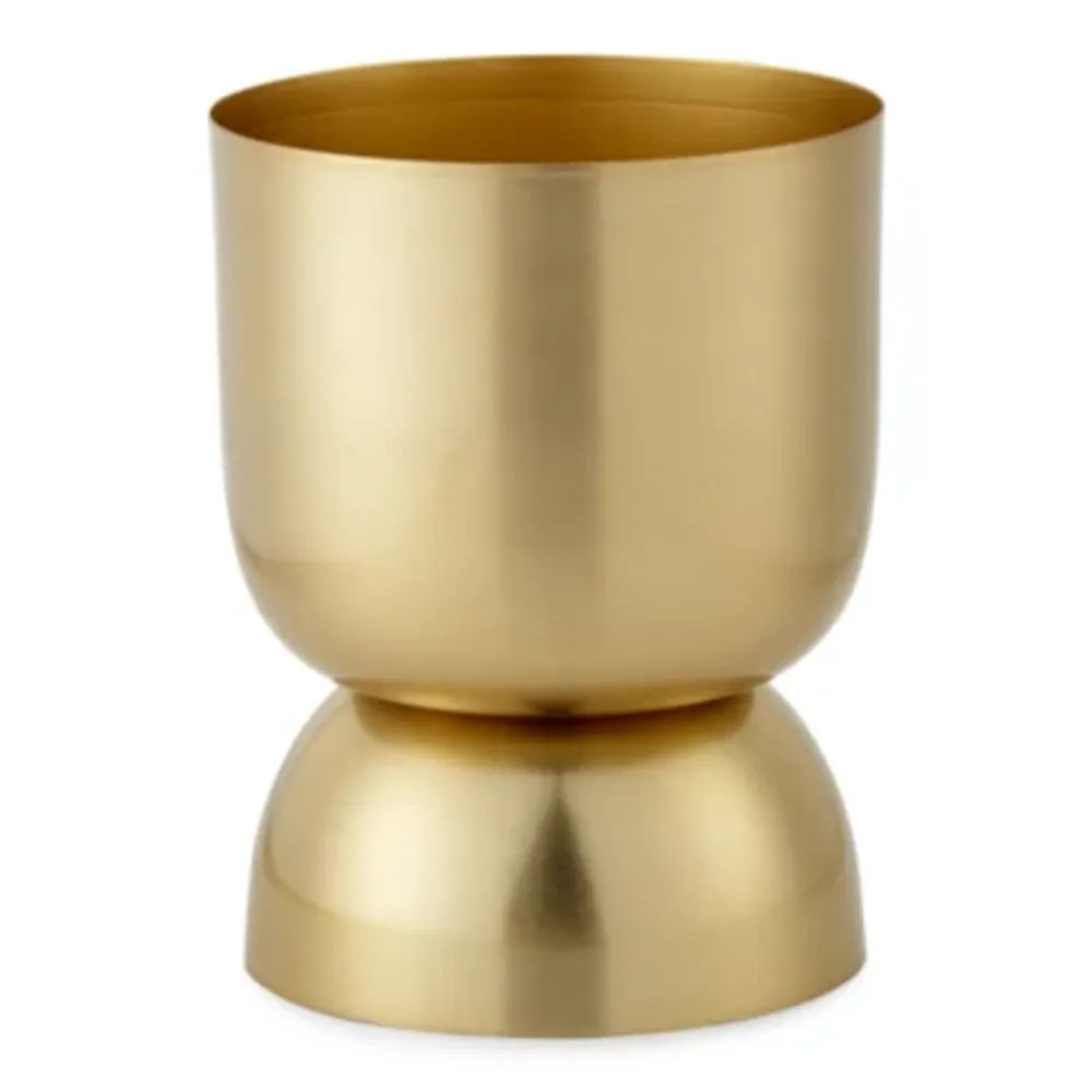 Distant Lands Gold Metal Planter