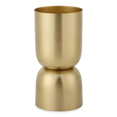 Distant Lands Large Gold Metal Planter