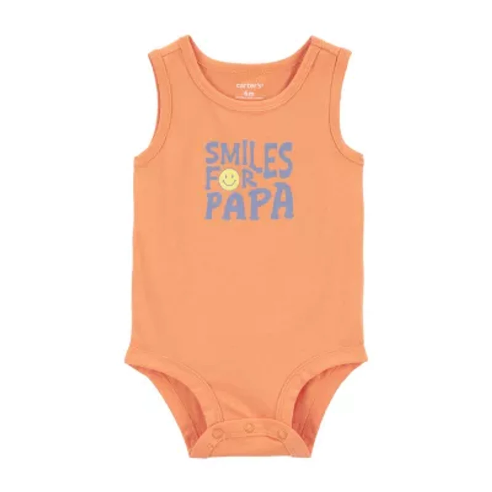 Carter's Baby Boys Round Neck Sleeveless Bodysuit