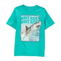 Carter's Little & Big Boys Crew Neck Short Sleeve Graphic T-Shirt