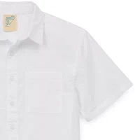 Thereabouts Little & Big Boys Short Sleeve Button-Down Shirt