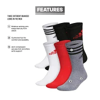 adidas 6 Pair Crew Socks Mens