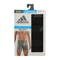 adidas Stretch Cotton Big and Tall Mens 3 Pack Boxer Briefs