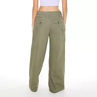 Forever 21 Cargo Wide Leg Twill Pant Womens Low Rise Wide Leg Cargo Pant-Juniors