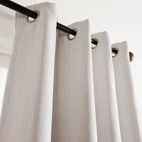 Martha Stewart Reed Grommet Top Blackout Single Curtain Panels