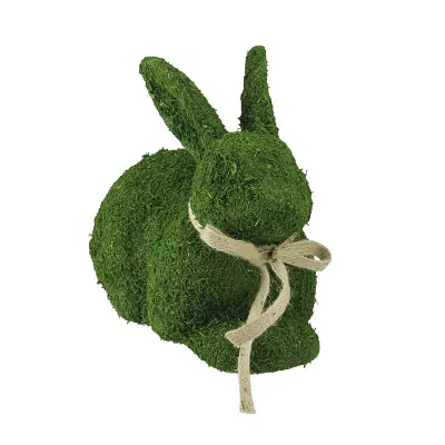 Northlight 11in Green Moss Sitting Bunny Rabbit Easter Figurine