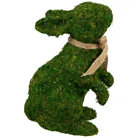 Northlight 10in Standing Moss Rabbit Easter Figurine