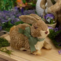 Northlight 8in Brown Sisal Bunny Rabbit Easter Figurine