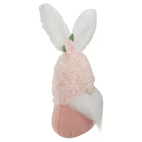 Northlight 14in Pink And White Head With Bunny Ears Christmas Gnome