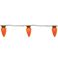 Northlight 7.25ft Orange Carrot White Wire String Lights