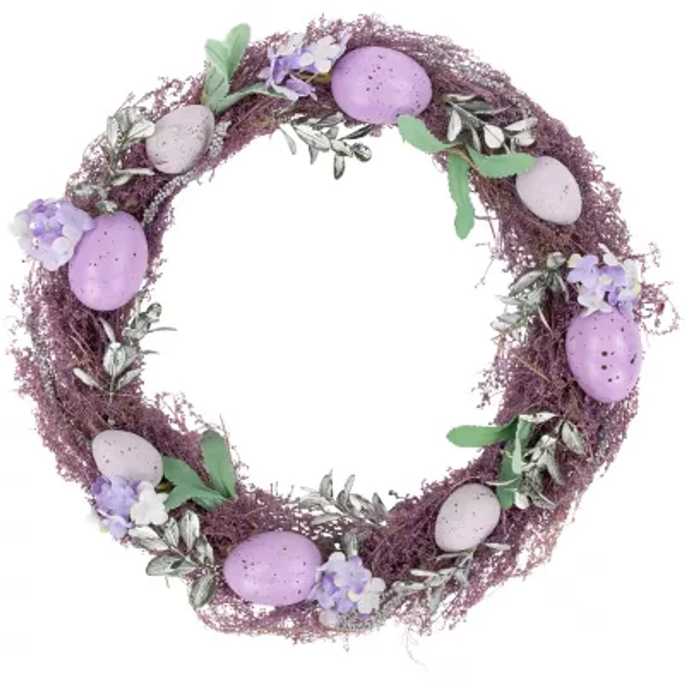 Northlight 12in Lavender Speckled Egg Twig Wreath