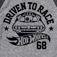 Little & Big Boys Crew Neck 3/4 Sleeve Hot Wheels Graphic T-Shirt