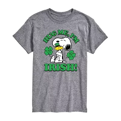 Mens Short Sleeve Peanuts St. Patrick's Day Graphic T-Shirt