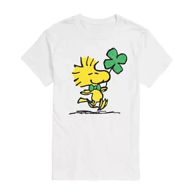 Novelty Mens Crew Neck Short Sleeve Regular Fit Peanuts Graphic T-Shirt