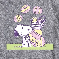 Mens Short Sleeve Peanuts Easter Graphic T-Shirt