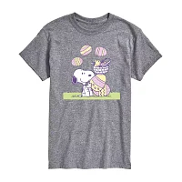 Mens Short Sleeve Peanuts Easter Graphic T-Shirt