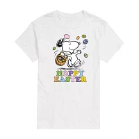 Mens Short Sleeve Peanuts Easter Graphic T-Shirt