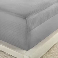 Liz Claiborne 600TC Cotton Sateen Dobby Stripe Wrinkle Free Sheet Set