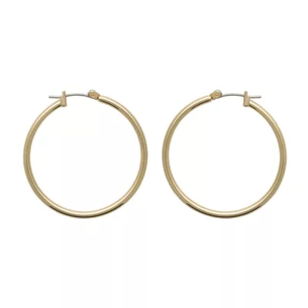 Bold Elements Thin Hoop Earrings