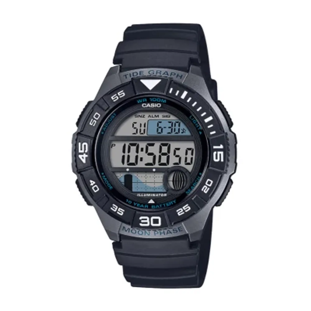 Casio Mens Digital Black Strap Watch Ws1100h1avos