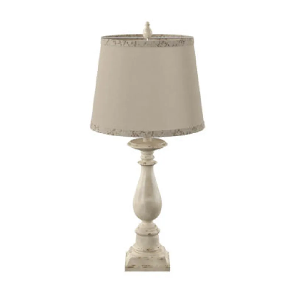 Stylecraft 14 W Distressed Green Table Lamp