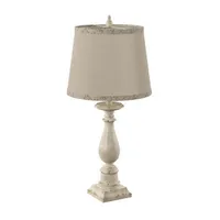 Stylecraft 14 W Distressed Green Table Lamp