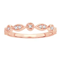 1/ CT. T.W. Natural White Diamond 10K Rose Gold Wedding Band