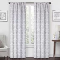 Regal Home Medallion Paisley Jacquard Light-Filtering Rod Pocket Set of 2 Curtain Panel