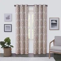 Regal Home Surfaces Medallion Light-Filtering Grommet Top Single Curtain Panel