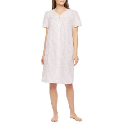 Lissome Womens Short Sleeve Knee Length Robe