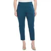 Worthington Womens Straight Leg Ankle Pant - Plus