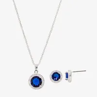 Sparkle Allure 2-pc. Cubic Zirconia Pure Silver Over Brass Round Jewelry Set