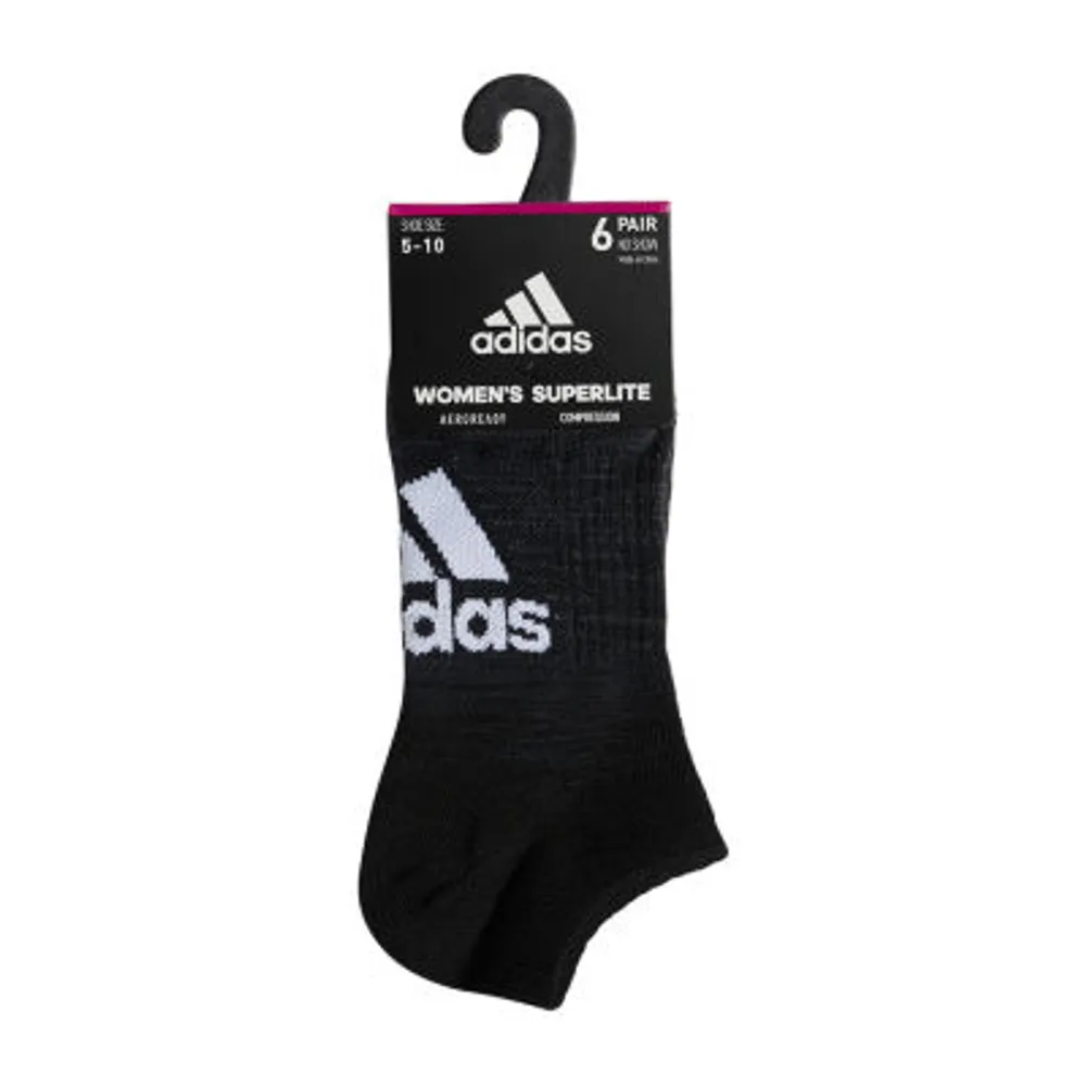 adidas 6 Pair No Show Socks Womens