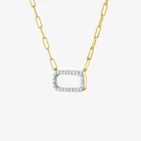 Diamond Addiction Womens 1/8 CT. T.W. Natural White 10K Gold Pendant Necklace