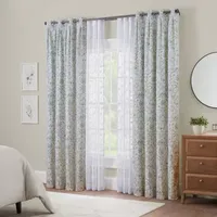 Waverly Flying Carpet Sheer Grommet Top Single Curtain Panel